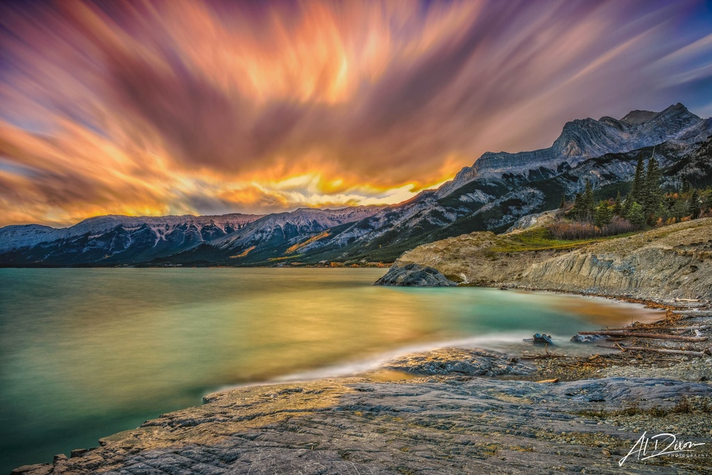 Sunset at Abraham (12" x 18", 60lb. River Linen 2.0)